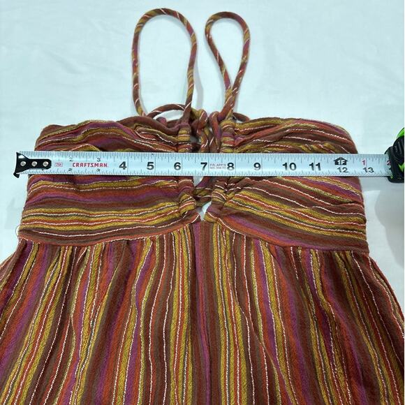 Free People Womens XS Sundaze For Surfin Jumpsuit Striped Beachy Boho Gyspy - Picture 10 of 12